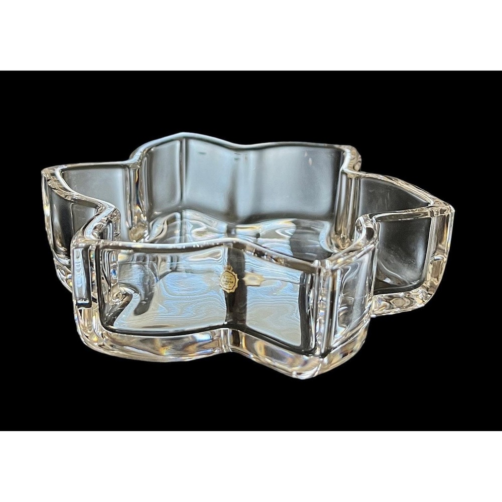 Vintage Full Lead Crystal Star Shaped Trinket‎ Dish w/ Lid Bavaria W. Germany - Picture 7 of 11